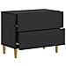 Armadio da Notte Nero 62 x 34,5 x 48 cm Legno ingegnerizzato - Foto miniatura 3