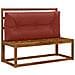 Cuscino per schienale di pallet VIANEN 100% Poliestere Rosso - Foto miniatura 2