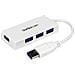 Hub portatile mini USB 3.0 SuperSpeed a 4 porte - Perno e concentratore Ultrabook USB 3.0 con cavo integrato - Bianco - Foto miniatura 1