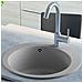 Lavello Da Cucina In Granito Vasca Singola Rotondo Grigio - Foto miniatura 2
