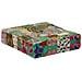 Pouf Patchwork In Cotone Fatto A Mano Quadrato 50x50x12cm Verde - Foto miniatura 4