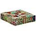 Pouf Patchwork In Cotone Fatto A Mano Quadrato 50x50x12cm Verde - Foto miniatura 6