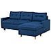 Divano Letto Ad Angolo Sinistro Con Vano Contenitore Blu Oltremare Flakk - Foto miniatura 2
