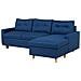 Divano Letto Ad Angolo Sinistro Con Vano Contenitore Blu Oltremare Flakk - Foto miniatura 20