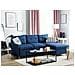 Divano Letto Ad Angolo Sinistro Con Vano Contenitore Blu Oltremare Flakk - Foto miniatura 3
