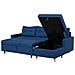 Divano Letto Ad Angolo Sinistro Con Vano Contenitore Blu Oltremare Flakk - Foto miniatura 22