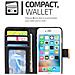 Custodia Compatibile Con Apple Iphone 6 / Iphone 6s In Nero Cachi - Coperchio Protettivo Con Funzione Stand E Tasca Per Carte Di Credito Con Design Bicolore - Foto miniatura 9