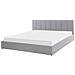 Letto Contenitore In Tessuto Grigio Chiaro 180 X 200 Cm Dreux - Foto miniatura 5