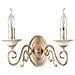 Applique Shabby Chic Perla Metallo Crema E Oro 2 Luci - Foto miniatura 1