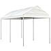 Gazebo Con Tetto Bianco 4,46x2,28x2,69 M In Polietilene - Foto miniatura 1