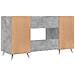 Scrivania Grigio Cemento 140x50x75 Cm In Legno Multistrato - Foto miniatura 2