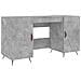 Scrivania Grigio Cemento 140x50x75 Cm In Legno Multistrato - Foto miniatura 1