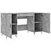 Scrivania Grigio Cemento 140x50x75 Cm In Legno Multistrato - Foto miniatura 6
