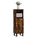 Armadietto Bagno Rovere Fumo 30x30x100 Cm In Legno Multistrato - Foto miniatura 3