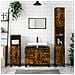 Armadietto Bagno Rovere Fumo 30x30x100 Cm In Legno Multistrato - Foto miniatura 1