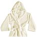 Accappatoio Con Cappuccio In Morbida Spugna Mod. Sophie Tinta Unita Vari Colori Xxxl Panna - Foto miniatura 3