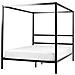 Letto A Baldacchino Metallo Lestards 160 X 200 Cm Nero - Foto miniatura 4