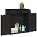 Armadietto Portaoggetti Giardino Nero 105x55x113cm Polyrattan - Foto miniatura 4