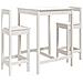 Set Bar Da Giardino 3 Pz Bianco In Legno Massello Di Pino - Foto miniatura 2