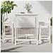 Set Bar Da Giardino 3 Pz Bianco In Legno Massello Di Pino - Foto miniatura 3