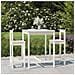 Set Bar Da Giardino 3 Pz Bianco In Legno Massello Di Pino - Foto miniatura 1