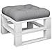 Cuscino Per Pallet Grigio 60x60x12 Cm In Tessuto - Foto miniatura 3