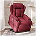 Poltrona Alzapersona Reclinabile Rosso Vino In Tessuto - Foto miniatura 1