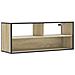 Mobile Tv Rovere Sonoma 100x31x39,5cm Legno Multistrato Metallo - Foto miniatura 2