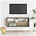Mobile Tv Rovere Sonoma 100x31x39,5cm Legno Multistrato Metallo - Foto miniatura 3