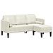 Divano da Giardino  con Panca e Cuscini in Velluto Crema, Divano ad Angolo  Crema 173x131x67 cm in Velluto, Panca  Crema 113 cm in Velluto - Foto miniatura 5