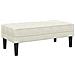 Divano da Giardino  con Panca e Cuscini in Velluto Crema, Divano ad Angolo  Crema 173x131x67 cm in Velluto, Panca  Crema 113 cm in Velluto - Foto miniatura 6