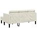 Divano da Giardino  con Panca e Cuscini in Velluto Crema, Divano ad Angolo  Crema 173x131x67 cm in Velluto, Panca  Crema 113 cm in Velluto - Foto miniatura 8