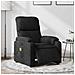 Poltrona Reclinabile Massaggiante Elettrica Nera Microfibra - Foto miniatura 2