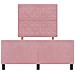 Letto Rosa 120x200 cm in Velluto - Foto miniatura 8