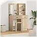 Set di 2 pezzi di toeletta con LED in legno ingegnerizzato Rovere Sonoma - Foto miniatura 2