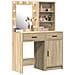 Set di 2 pezzi di toeletta con LED in legno ingegnerizzato Rovere Sonoma - Foto miniatura 3