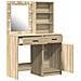 Set di 2 pezzi di toeletta con LED in legno ingegnerizzato Rovere Sonoma - Foto miniatura 6