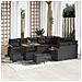 Set Divano da Giardino con cuscino 12 pcs Nero Poly Rattan - Foto miniatura 2