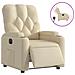 Poltrona Elettrica Reclinabile Crema in Tessuto - Foto miniatura 1