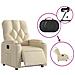 Poltrona Elettrica Reclinabile Crema in Tessuto - Foto miniatura 6