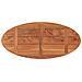 Piano Tavolo 140x60x3,8 cm Ovale in Legno Massello di Acacia - Foto miniatura 5