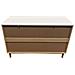 Brox Credenza A 6 Cassetti Con Effetto Legno Scanalato E Bianco 120 Cm - Foto miniatura 3