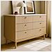 Brox Credenza A 6 Cassetti Con Effetto Legno Scanalato E Bianco 120 Cm - Foto miniatura 4