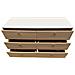 Brox Credenza A 6 Cassetti Con Effetto Legno Scanalato E Bianco 120 Cm - Foto miniatura 5