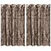 Tenda con tende 2 pcs Cappuccino 175 x 140 cm Velluto - Foto miniatura 1