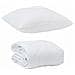 Duvet Estivo con Cuscino 2 pcs Bianco 140 x 220 cm Microfibra - Foto miniatura 1