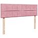 Struttura Letto Pouf con Materassi Rosa 160x200 cm Velluto - Foto miniatura 9