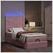 Struttura Letto Pouf con Materassi Rosa 90x190 cm in Velluto - Foto miniatura 3