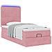 Struttura Letto Pouf con Materassi Rosa 90x190 cm in Velluto - Foto miniatura 6