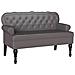 Panca Chesterfield Grigio 119.5 x 64.5 x 75 cm Pelle Sintetica - Foto miniatura 1